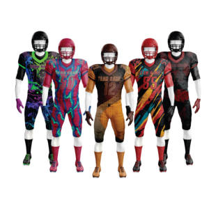 Uniformes de Fútbol Americano Personalizados Sublimados, Transpirables, 100% Poliéster, Manga Corta, Cuello en V, Ajustados, para Hombre, para Todas las Temporadas - Product Image 3