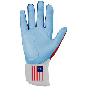 Gants de frappe à manches longues série Bear Rouge Blanc Bleu pour joueurs professionnels avec fermeture auto-agrippante Taille Jeunesse BRUCE BOLT - Product Image 2