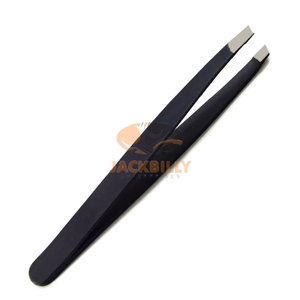Premium Stainless Steel Slanted Tip Eyebrow Eyelash Tweezers Durable Hair Plucker <b>Puller</b> Tool for Precise Grooming - Product Image 3