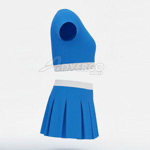Ensemble de vêtements de cheerleading modernes fabriqués en usine avec option manches, coupe confortable, tissu flexible pour mouvements actifs - Product Image 4