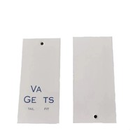 Etiquetas de Ropa Personalizadas al por Mayor de Primera Calidad, Etiquetas de Papel Grueso Blanco con Logotipo de Marca Impreso