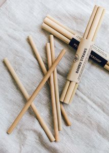 (VIET DELTA) Pajitas de Bambú Natural Ecológicas, 100% Compostables, Sin Plástico/Decorativas para Fiestas y Bares - Product Image 3