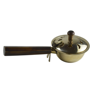 Brass Incense Burner with Sandalwood Handle Indoor Home Decor Anti-Odour Indian Incense Holder Natural Fragrance Design - Product Image 1
