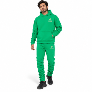 Conjunto Deportivo de Dos Piezas en Oferta, Chaqueta con Cierre Completo y Pantalones Deportivos Ajustados de Felpa de Algodón, Ropa Deportiva Urbana para Invierno - Product Image 1