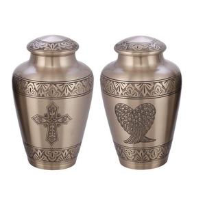 Urne funéraire en métal en gros pour cendres humaines, pot commémoratif pour enterrement, urne de souvenir, récipient funéraire - Product Image 3