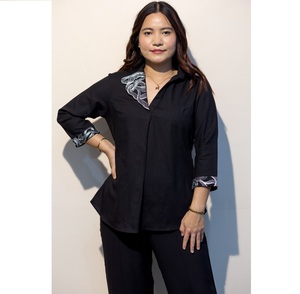 Chemise 100% coton à manches longues pour femme, confortable et respirante, pour un usage quotidien et pour les occasions spéciales. Achetez directement auprès du fournisseur. - Product Image 1