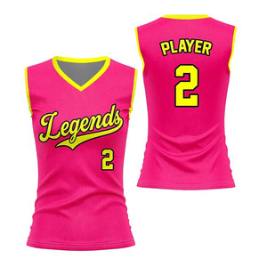 Chemises de softball sans manches 100% polyester sur mesure, design très vendu, chemises de softball sans manches - Product Image 1