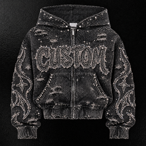 Fournisseur de sweats à capuche zippés en gros avec sweats à capuche zippés en molleton de coton brossé pour la vente en gros de sweats à capuche zippés effet délavé pour les États-Unis - Product Image 4