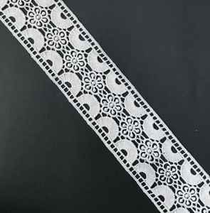 Bordure décorative en dentelle guipure ajourée florale pour la couture de robes, vêtements, rideaux, textiles de maison, artisanat et décoration d'exportation - Product Image 3