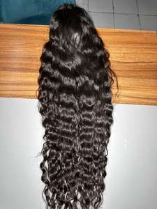 Peluca de Cabello Humano Remy Indio de un Solo Donante, Rizado, con Frente de Encaje 13x4 HD, Longitud Media, 250% de Densidad - Product Image 4