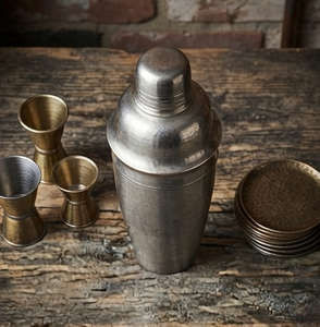 Kit de shaker à cocktails en argent fini, fabriqué en Inde, pour hôtel, restaurant, club - Product Image 3