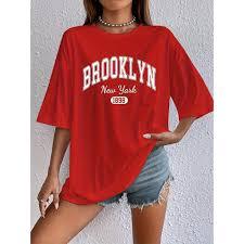 T-shirt d'été respirant imprimé tendance de marque, coupe oversize, 190g, en coton et élasthanne, pour femme, col rond, haute qualité - Product Image 3