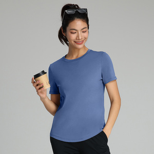 Camiseta de Corte Regular con Etiqueta Privada OEM, Camiseta Lisa de Algodón Suave, Proveedor Mayorista, Camisetas Personalizadas con Logotipo para Mujer - Product Image 5