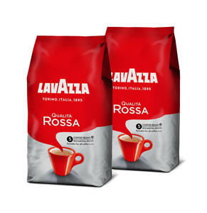 Café molido italiano premium Lavazza Qualità Rossa envasado al vacío en paquetes de 1 kg para distribución al por mayor a cafeterías y hoteles - Product Image 1