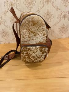 Stylish Handmade Hair On Leather <b>Backpack</b> Cowhide Travel School Bag Luxury Fashion <b>Backpack</b> for Women Men Durable LHBP-0070 - Product Image 5