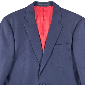Blazer d'affaires bleu marine sur mesure pour homme, veste de costume formelle en tissu italien, manteau de bureau de luxe sur mesure avec personnalisation OEM - Product Image 3