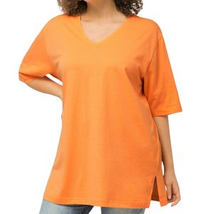 Camiseta Oversize de Algodón 100% de 240 GSM para Mujer con Cuello en V, Personalizada al por Mayor, OEM ODM, Estilo Urbano, Lisa y de Alto Gramaje - Product Image 5