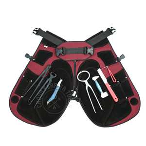 Ensemble d'outils de ferrage pour chevaux avec coupe-ongles à sabots, testeur de sabots, extracteur de clous, couteau à sabots, couteau à boucles et polisseur de sabots - Product Image 1