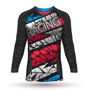 Maillot de VTT personnalisé pour homme, manches longues, grande taille, vêtements tout-terrain, descente, motocross, respirant, % polyester, OEM - Product Image 5