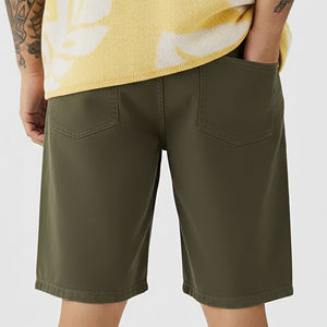 Short en éponge 100% coton personnalisé de haute qualité impression bouffante à ourlet brut de style urbain pour hommes - Product Image 3