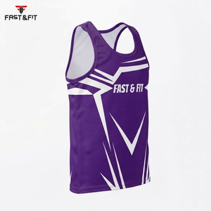 Débardeur de sport à sublimation, logo personnalisé, couleur unie, sans manches, respirant, séchage rapide, pour musculation et fitness - Product Image 6