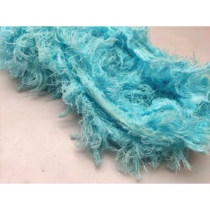 100% <b>Linen</b> <b>Yarn</b> Strip for Weaving Textile Art Crafts-Frizz Ribbon Sky - Product Image 5