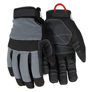 Mechanics Glove Synthetic Leather Palm Adjustable Hook and Loop Wrist Closure Cut Resistant Fully Lined with DuPont Kevlar - Product Image 1