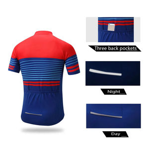 Uniforme de ciclismo personalizado para hombre, ropa de ciclismo de equipo al por mayor, jersey y pantalones cortos de ciclismo sublimados. - Product Image 4