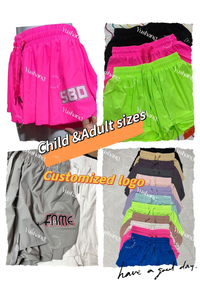 กางเกงขาสั้นลายผีเสื้อสำหรับผู้หญิงและเด็ก  ออกแบบโลโก้ตามสั่ง  สีสันหลากหลาย  กางเกงเชียร์ลายผีเสื้อ - Product Image 6