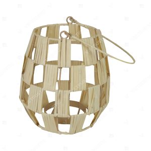 Lanterne géométrique nordique en feuille de palmier, porte-bougie, lanterne suspendue à lattes ouvertes, support de bougie en verre pour jardin, lumière décorative intérieure - Product Image 6