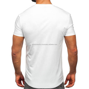 เสื้อยืดคอกลมแขนสั้นผู้ชาย ผ้าฝ้าย 100% ไซส์ใหญ่ รับผลิตตามแบบ (OEM) ขายส่ง - Product Image 2