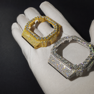 Bisel de Lujo para Smartwatch con Diamantes – Marcos Protectores Completos en Oro y Plata con Pavé - Product Image 1