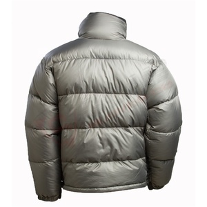 Veste universitaire en peluche pour femme noire brillante avec capuche chauffante col rond col en cuir chaud veste en duvet universitaire en gros - Product Image 6