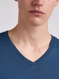 T-shirt Homme Col V Anti-rides Anti-boulochage Séchage Rapide Écologique Polyester/Coton Logo Avant Manches Courtes Coupe Classique - Product Image 1