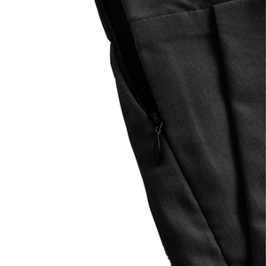 Black High Waist Pleated Women <b>Skorts</b> Solid Casual Breathable Woven Zipper Fly Regular Fit OEM Custom Logo - Product Image 6