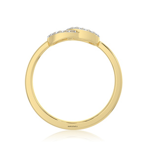 Lab Grown Diamond Geometric Double <b>Circle</b> <b>Ring</b> Women’s Solid Gold Fine Jewelry Available in 10K,14K,18K solid gold & 925 Silver - Product Image 5