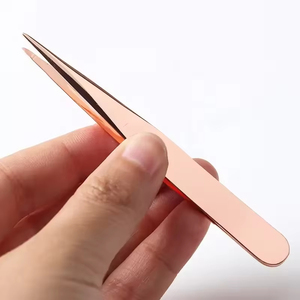 Pince à épiler professionnelle de haute précision en acier inoxydable, antistatique et durable, à pointe fine, pour pose de cils et sourcils - Product Image 2