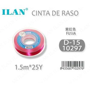 ริบบิ้นผ้าซาตินอิลัน 1.5 ม. 25 หลา สีบานเย็น D-15 10297 - Product Image 3