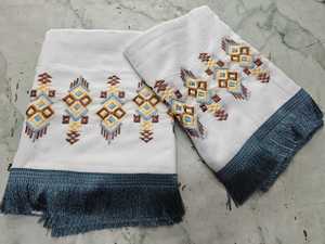Hot Selling Best Quality Combed Woven Embroidered Anti Pill Voile <b>Fabric</b> Plain Scarf Turban Dress - Product Image 3