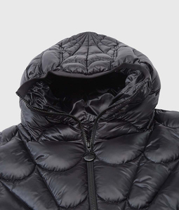 Chaqueta acolchada de aspecto brillante y húmedo para hombre, negra, informal, personalizada, de alta calidad, diseño informal para invierno. - Product Image 6