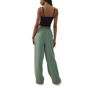 Pantalones Deportivos de Cintura Alta para Mujer, Pantalones Anchos Casuales, Pantalones de Descanso con Cordón, Joggers de Algodón, Logotipo Personalizado, OEM, Venta al Por Mayor - Product Image 2