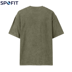 Camisetas de Verano de Alta Calidad para Hombre, Cuello Redondo, Manga Corta, Estilo Urbano, Oversize, 250gsm, Algodón, Lavado Ácido Vintage - Product Image 6