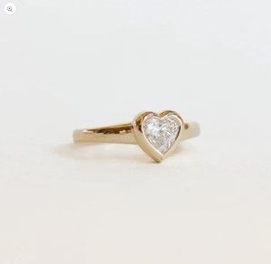 Heart Shape Moissanite <b>Ring</b> 925 Sterling Silver Yellow <b>Gold</b> Plated Engagement <b>Ring</b> for Women Romantic Promise Wedding Jewelry - Product Image 3