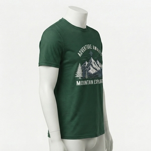 T-shirt pour homme à imprimé graphique, vêtement décontracté en coton doux avec des motifs artistiques, style confortable, impression durable - Product Image 5