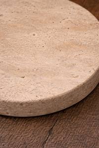 Juego de cuatro posavasos de travertino natural, minimalistas, de piedra, para bebidas, decoración moderna para mesa, regalo. - Product Image 4