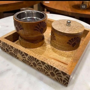 ANAM OVERSEAS Custom Sandalwood Incense Holder Set Eco-Friendly Bakhoor <b>Burner</b> for Religious Home Use - Product Image 4