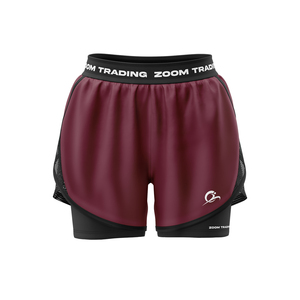 Shorts de sport 2-en-1 pour femme, respirants, anti-transpiration, taille élastique, légers, séchage rapide, Spandex/Nylon, sans fermeture avant - Product Image 3