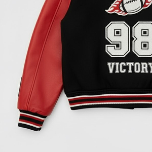 Veste de baseball en chenille brodée avec des patchs sur le devant, coupe-vent, respirante, écologique, pour hommes, best-seller - Product Image 6