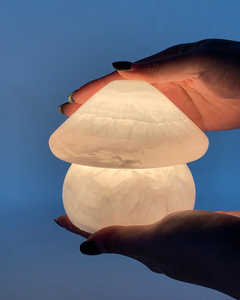 Lámpara de Noche de Piedra Natural con Forma de Hongo Ónix, Luz Cálida, Recargable por USB Tipo C, Lámpara Decorativa de Mesa - Product Image 3