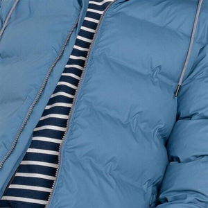 Chaquetas acolchadas para hombre, color azul cielo, con cremallera frontal, bolsillo, estilo urbano, con diseño y talla personalizados. - Product Image 5